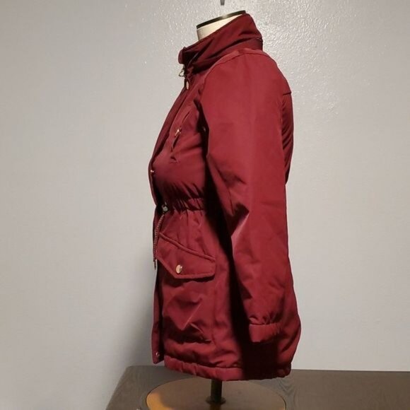 WINTER Parka Jacket Coat Size 7/8 Maroon Red Rose Member's Mark Ultimate Girl's - Picture 5 of 12